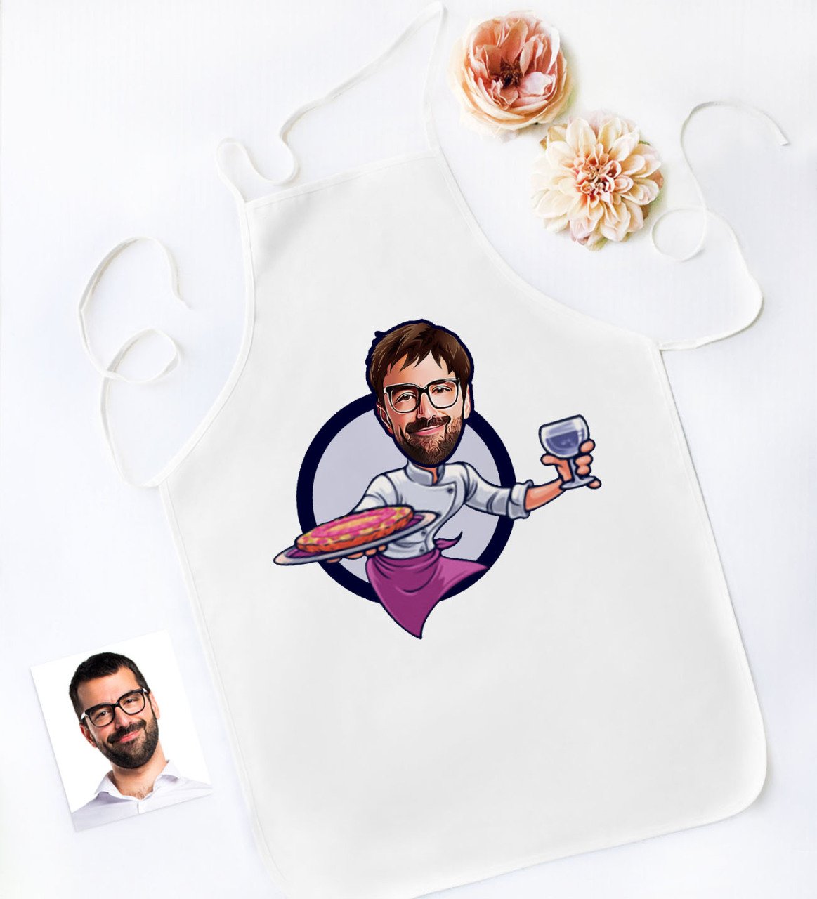 Kişiye Özel Bay Chef Karikatürlü Mutfak Önlüğü-13