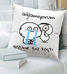 BK Gift Esprili Beyaz Kırlent Yastık, Ev Hediyesi, Ev Dekorasyonu, Dekoratif Hediye-13