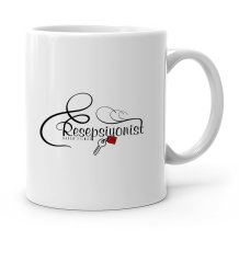 Kişiye Özel Mesleki Resepsiyonist Beyaz Kupa Bardak - 1