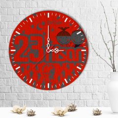 Kişiye Özel 23 Nisan Tasarımlı Ahşap Duvar Saati (30 cm.) - 2