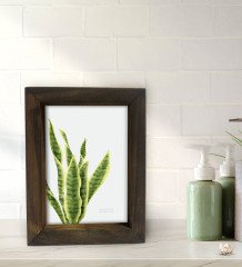 BK Gift Banyo Dekoratif Doğal Masif Ahşap Çerçeve 15x20cm-12