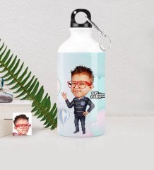 Kişiye Özel Erkek Çocuk Karikatürlü Metal Suluk (500 ml.) - 2