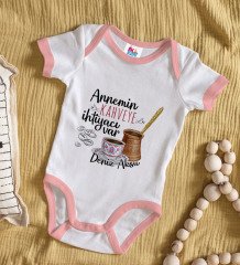 BK Kids Kişiye Özel Pembe Bebek Body Zıbın - Model 51