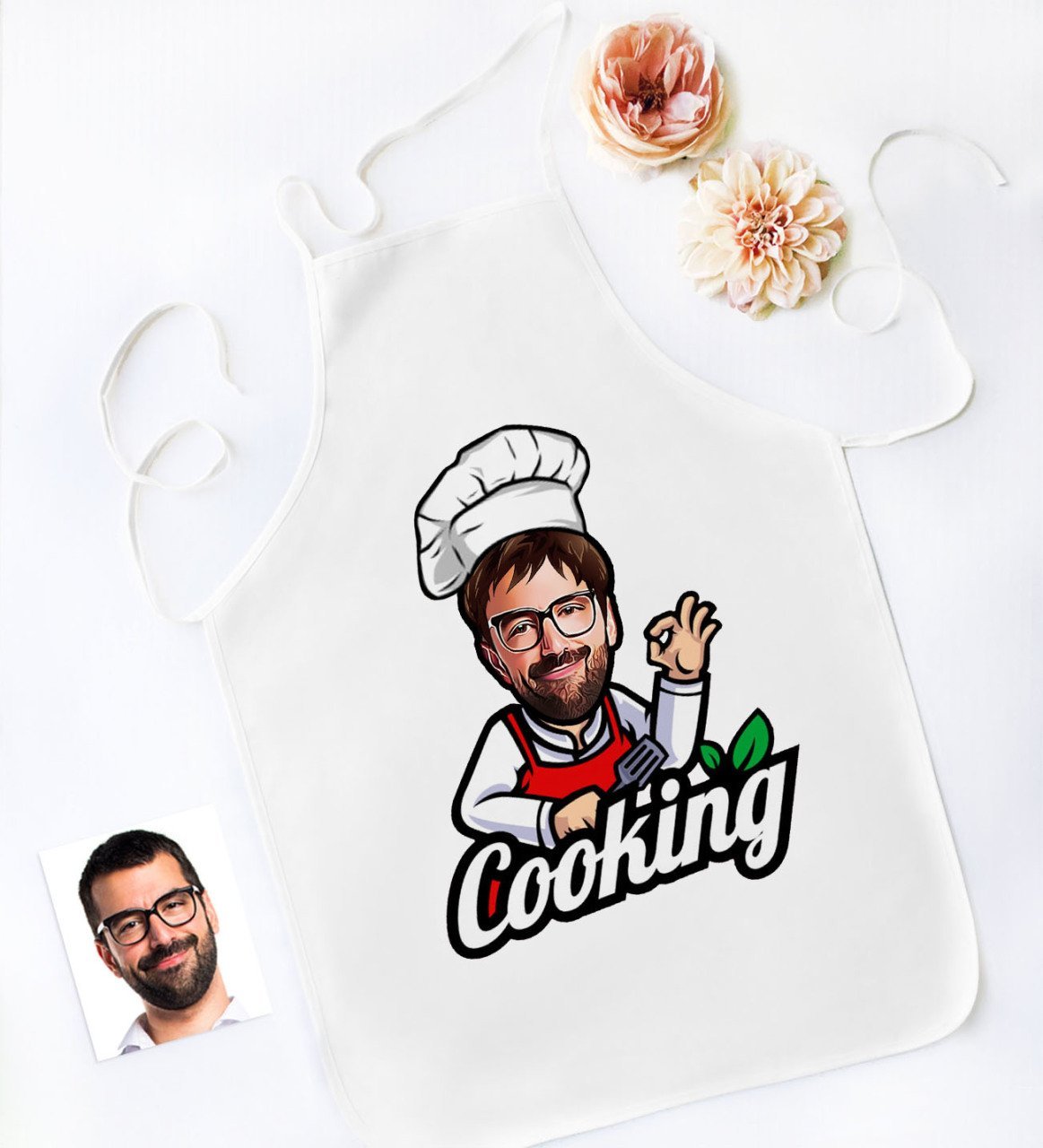 Kişiye Özel Bay Chef Karikatürlü Mutfak Önlüğü-14