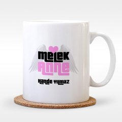 Kişiye Özel Melek Anne Beyaz Kupa Bardak - 1