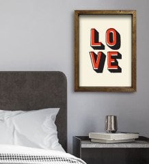 BK Gift Yatak Odası Konseptli Doğal Masif Ahşap Çerçeveli Tablo 45x65cm-7