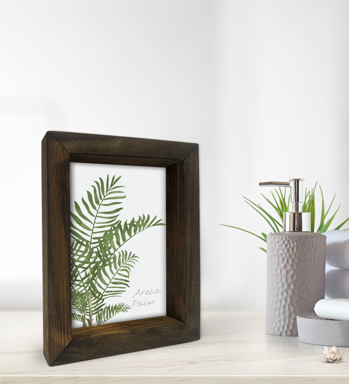 BK Gift Banyo Dekoratif Doğal Masif Ahşap Çerçeve 15x20cm-14