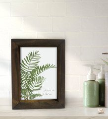 BK Gift Banyo Dekoratif Doğal Masif Ahşap Çerçeve 15x20cm-14