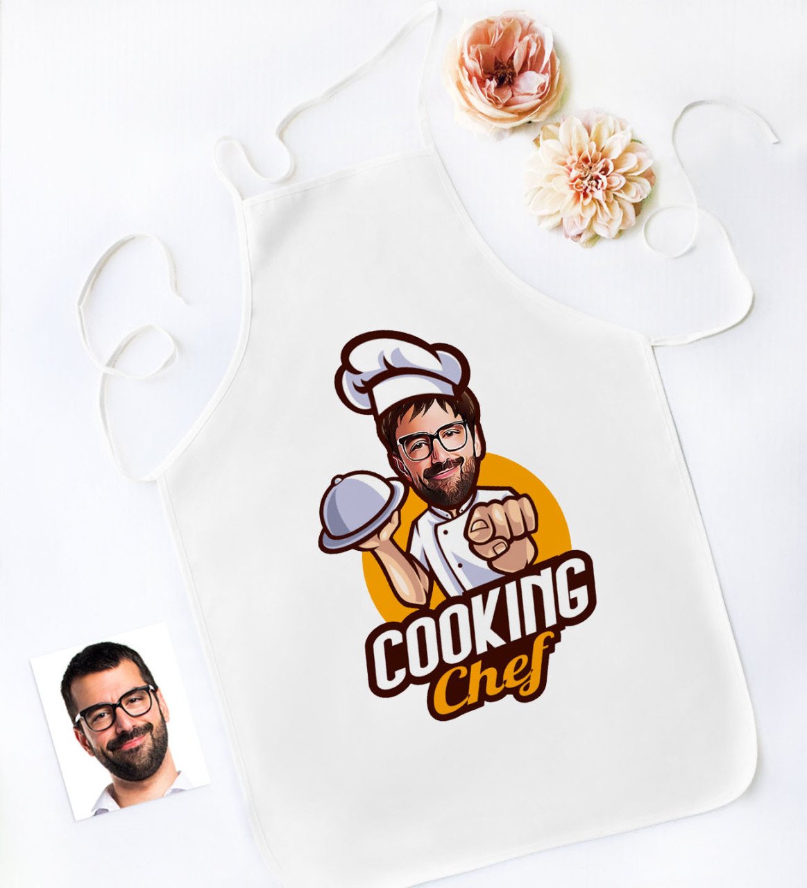 Kişiye Özel Bay Chef Karikatürlü Mutfak Önlüğü-15