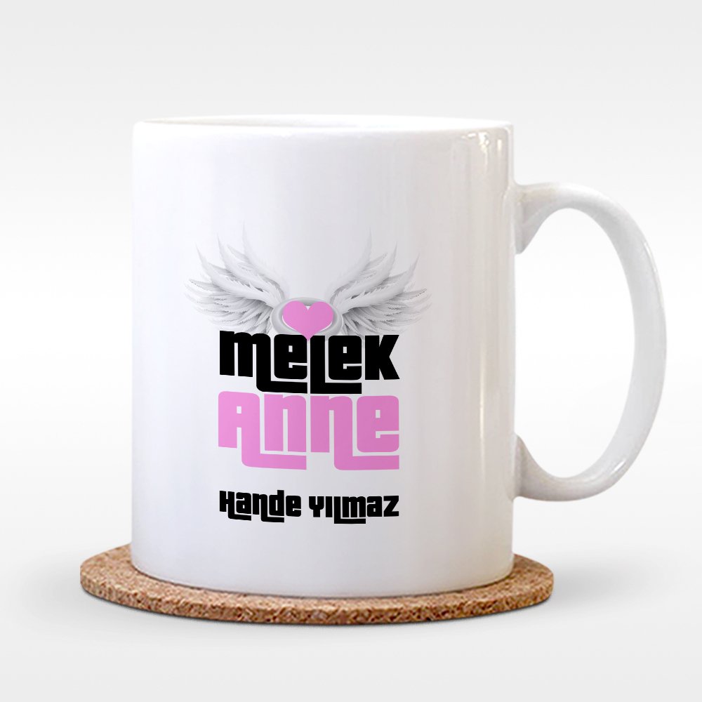 Kişiye Özel Melek Anne Beyaz Kupa Bardak - 2