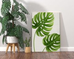 BK Home Green Plant Tasarımlı Kanvas Tablo 70x100cm-5
