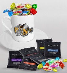 Kişiye Özel Patron Türk Kahvesi Fincanı Selamlique Karışık Türk Kahvesi ve Haribo Şeker Hediye Seti-12