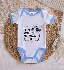 BK Kids Polis Olucam Tasarımlı Mavi Bebek Body Zıbın-1