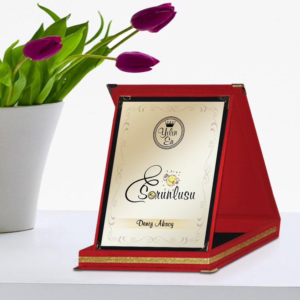 Kişiye Özel Yılın En Sorunlusu Kırmızı Plaket Ödülü