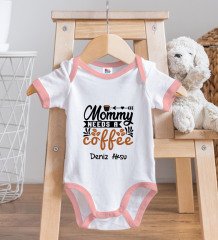 BK Kids Kişiye Özel Pembe Bebek Body Zıbın - Model 54