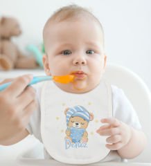 BK Kids Kişiye Özel İsimli 2’li Beyaz Mama Önlüğü-3