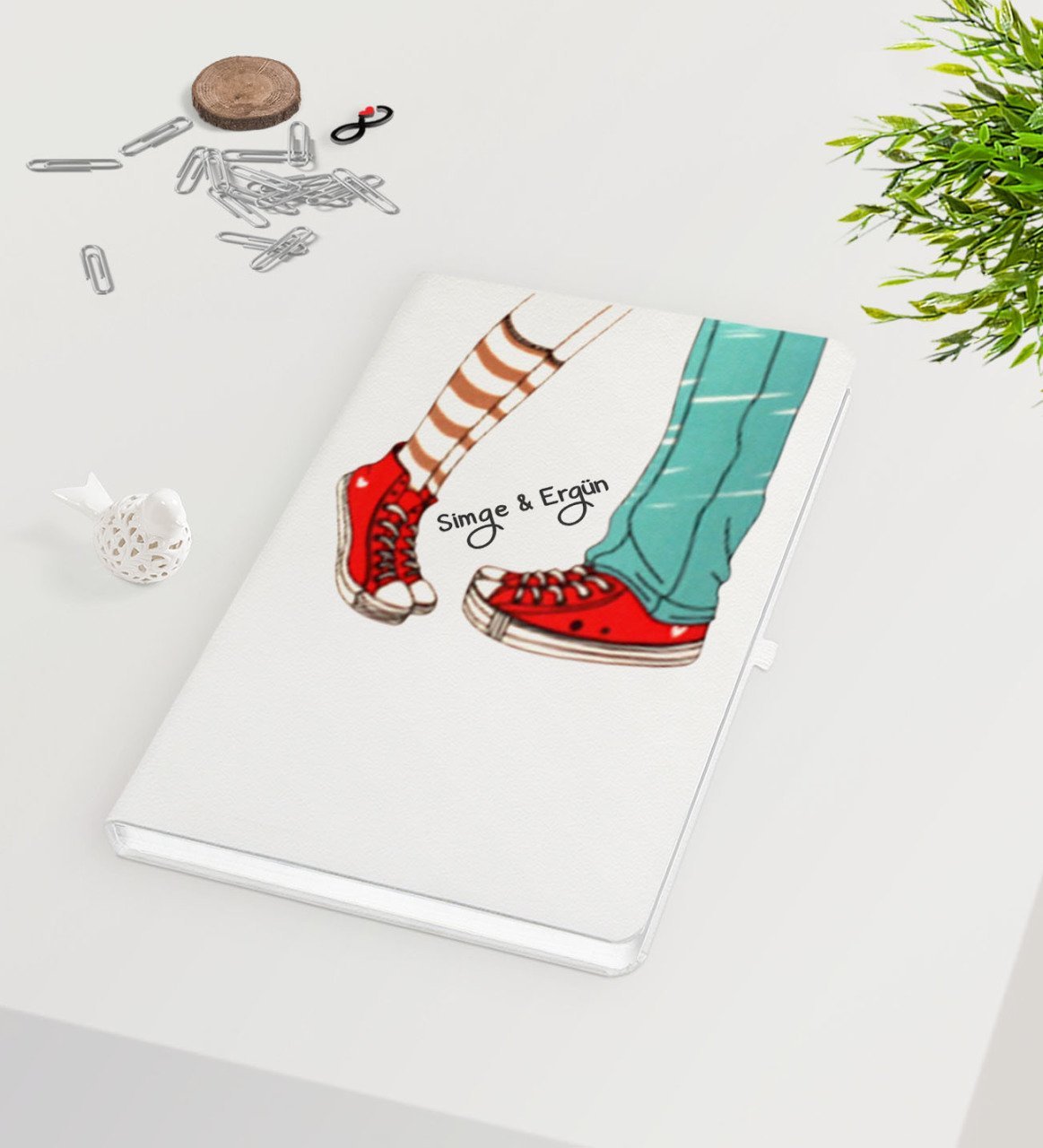 Kişiye Özel Sevgililer Günü Beyaz Defter-88
