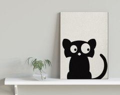 BK Home Kedi Tasarımlı Kanvas Tablo 30x50cm-1
