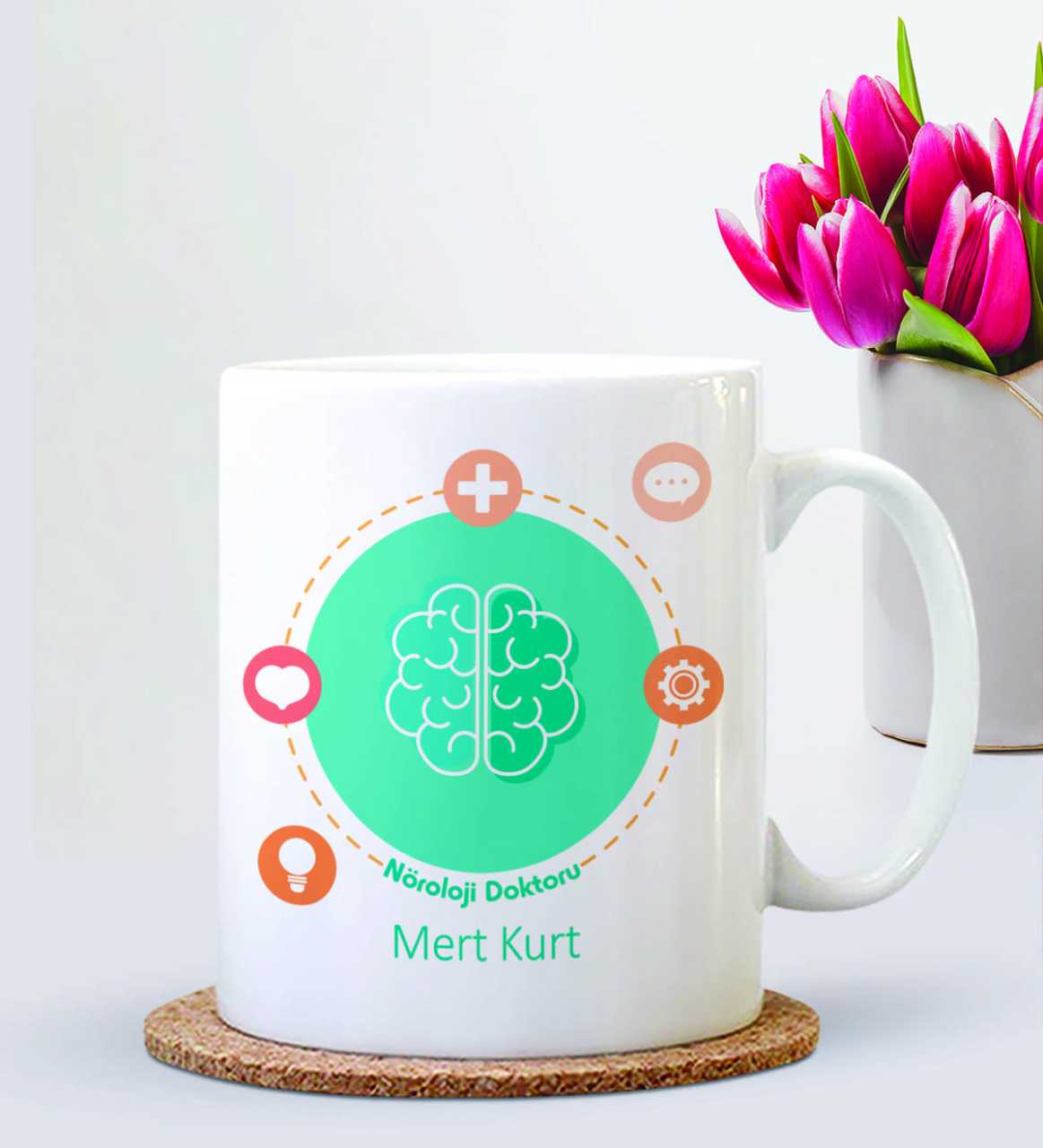 Kişiye Özel Nöroloji Doktoru Tasarımlı Kupa Bardak