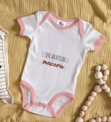 BK Kids Sevdaluk Tasarımlı Pembe Bebek Body Zıbın-1