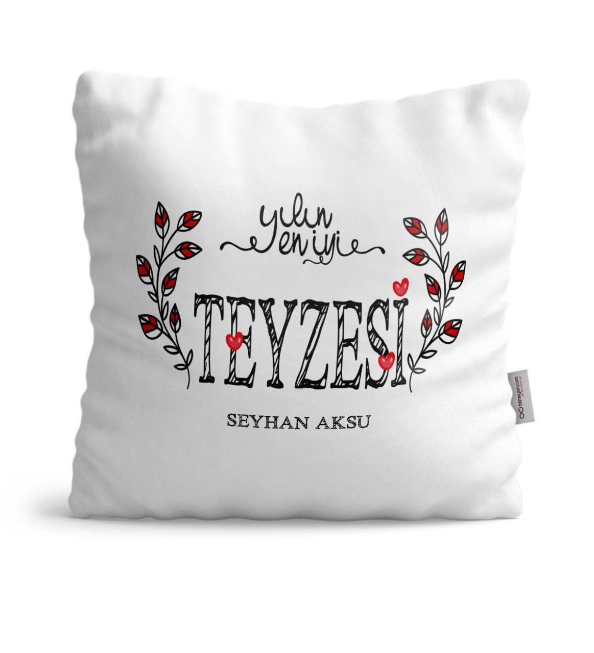 Kişiye Özel Yılın En İyi Teyzesi Saten Yastık