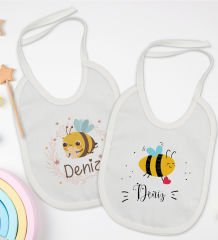 BK Kids Kişiye Özel İsimli 2’li Beyaz Mama Önlüğü-7