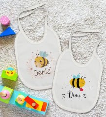 BK Kids Kişiye Özel İsimli 2’li Beyaz Mama Önlüğü-7
