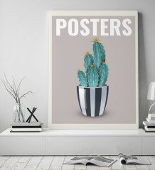 BK Gift Kaktüs Tasarımlı Kanvas Tablo 50x70cm-6