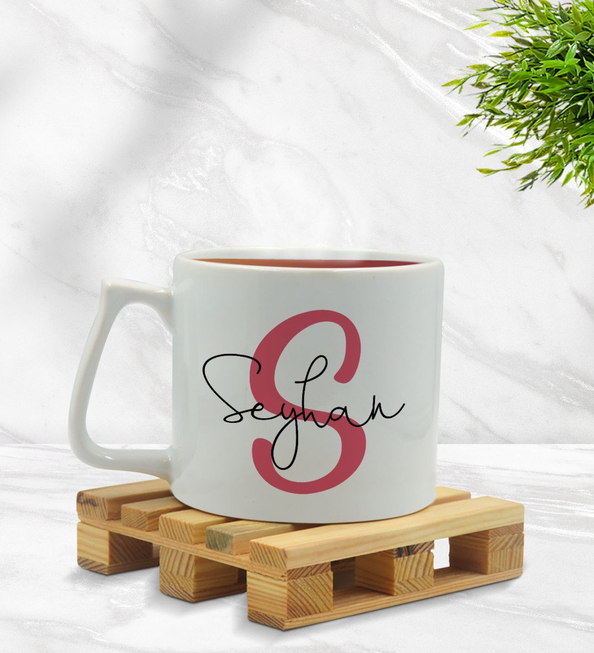 Kişiye Özel İsimli Middle Beyaz Kupa Bardak Model 100