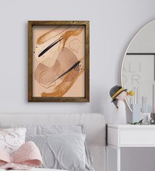 BK Gift Yatak Odası Konseptli Doğal Masif Ahşap Çerçeveli Tablo 45x65cm-29