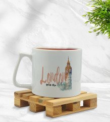 Kişiye Özel London Tasarımlı Middle Beyaz Kupa Bardak Model 2