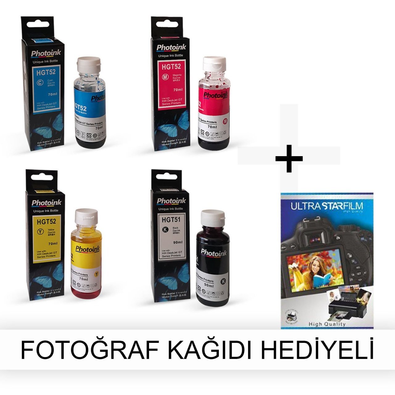 HP Officejet 5610 1 Takım Photoink Mürekkep- Fotoğraf Kağıdı Hediyeli