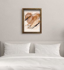 BK Gift Yatak Odası Konseptli Doğal Masif Ahşap Çerçeveli Tablo 45x65cm-30