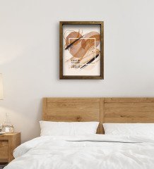 BK Gift Yatak Odası Konseptli Doğal Masif Ahşap Çerçeveli Tablo 45x65cm-30