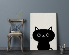 BK Home Kedi Tasarımlı Kanvas Tablo 70x100cm-3