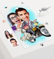 Kişiye Özel Evleniyoruz Karikatür 240 Parça A3 Puzzle - 8