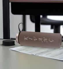 BK Gift Kişiye Özel İsimli 2’li Gri ve Siyah Cam Matara 500ml, Sevgiliye Hediye, İsimli Cam Matara, Sevgililer Günü