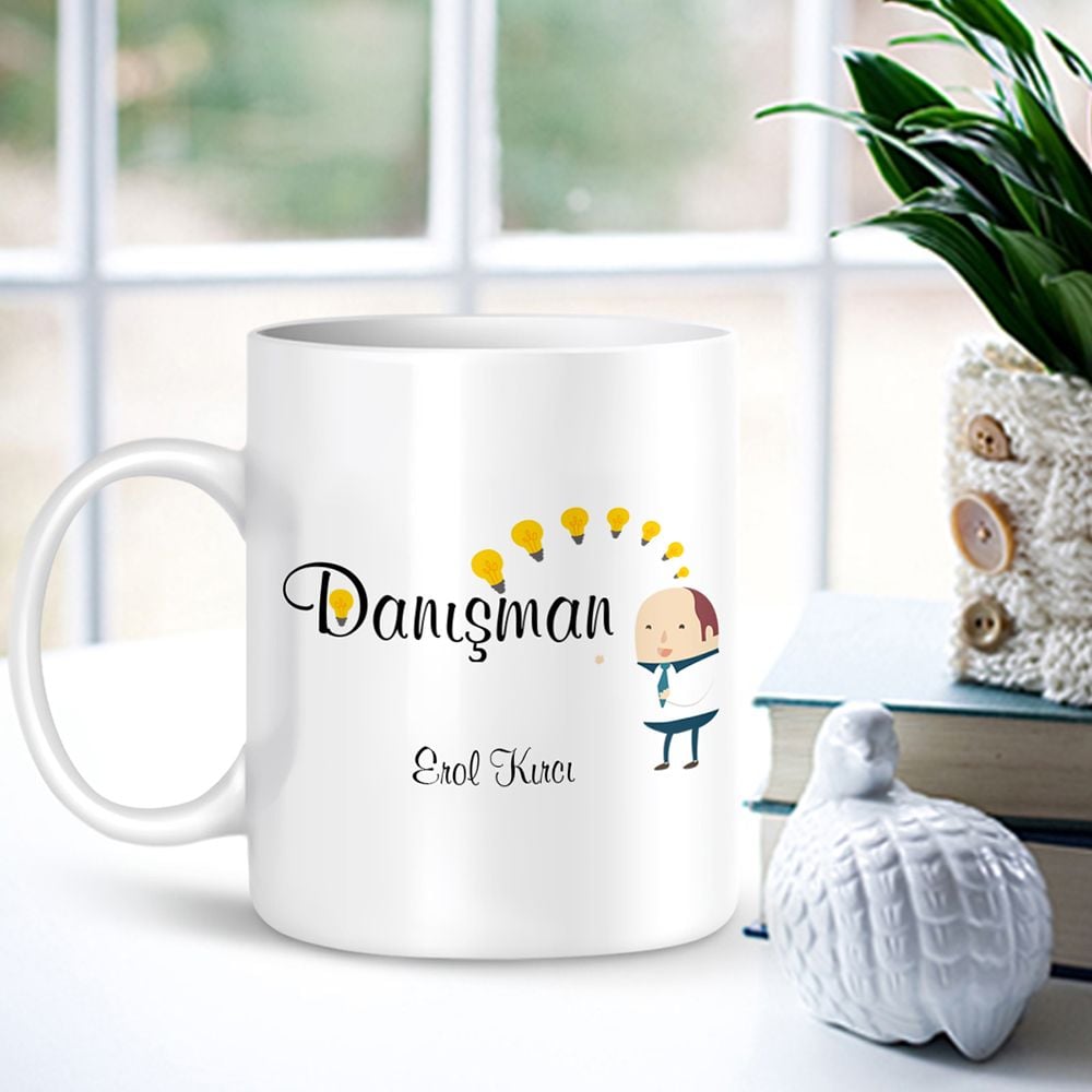 Kişiye Özel Mesleki Danışman Beyaz Kupa Bardak - 001