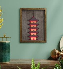 BK Home Minka Evi Tasarımlı Doğal Masif Ahşap Çerçeveli Tablo-1