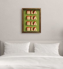 BK Gift Yatak Odası Konseptli Doğal Masif Ahşap Çerçeveli Tablo 45x65cm-32