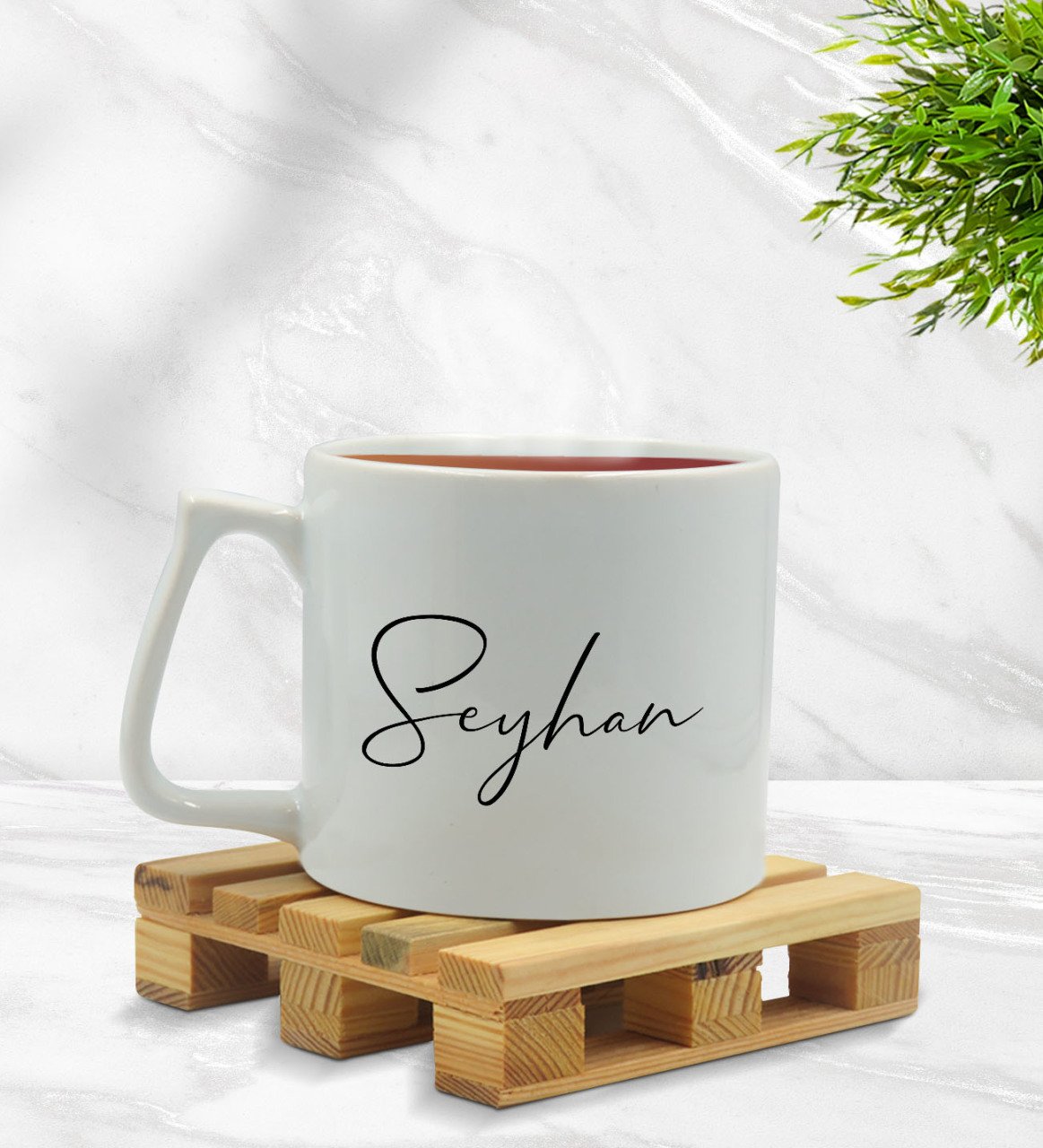 Kişiye Özel İsimli Middle Beyaz Kupa Bardak Model 104