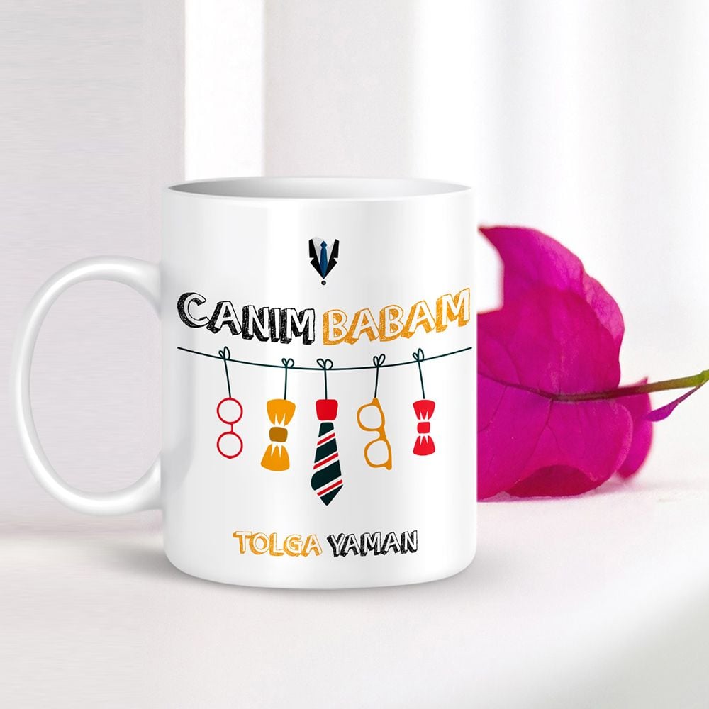 Kişiye Özel Canım Babam Beyaz Kupa Bardak - 002