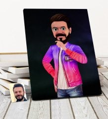 Kişiye Özel Erkek Animasyon Karikatürlü Kanvas Tablo 30x50cm -36