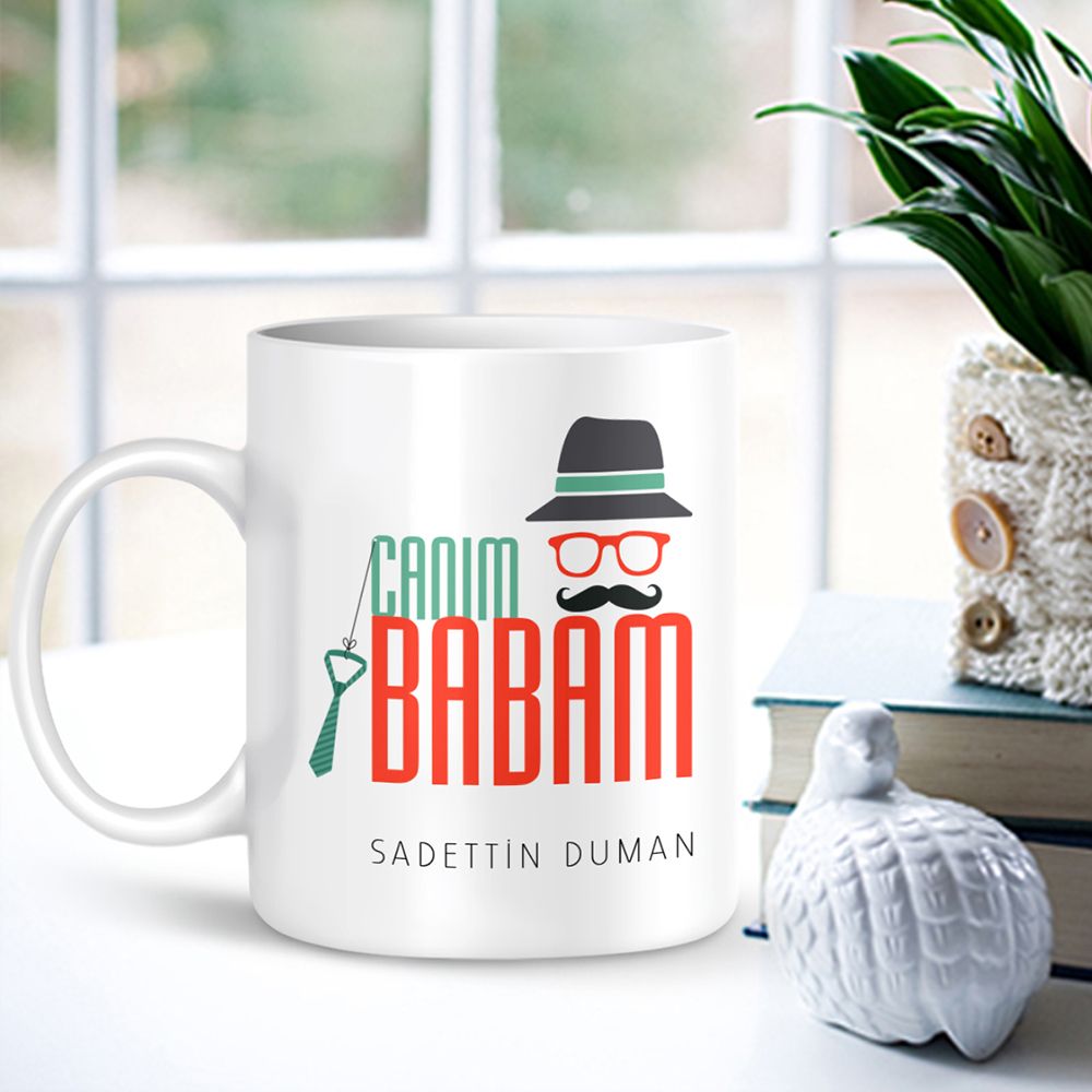 Kişiye Özel Canım Babam Beyaz Kupa Bardak - 003