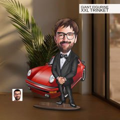 BK Gift Kişiye Özel Boss Baba Karikatürlü Büyük Boy Ahşap Biblo-9 Arkadaşa Hediye , Sevgiliye Hediye, Kişiye Özel Biblolar