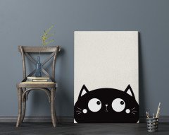 BK Home Kedi Tasarımlı Kanvas Tablo 70x100cm-4