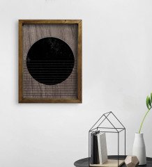 BK Home Modern Art Tasarımlı Doğal Masif Ahşap Çerçeveli Tablo-2
