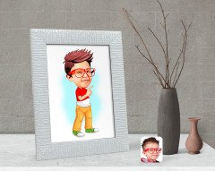 Kişiye Özel Erkek Çocuk Karikatürlü Dekoratif Çerçeve-1