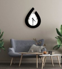 BK Home Dekoratif 45cm Ahşap Duvar Saati-1
