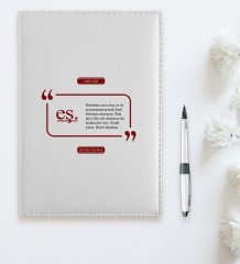 BK Gift Kişiye Özel Eş 2023 Beyaz Deri Ajanda  2